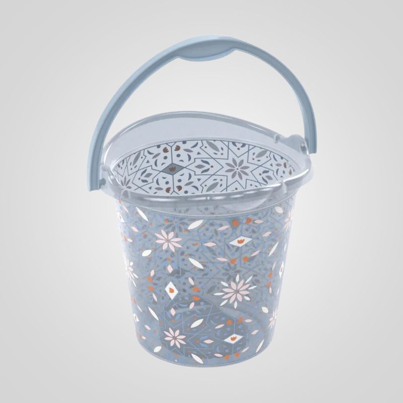 Balde 8 litros PLASÚTIL “Mandala” (Azul)