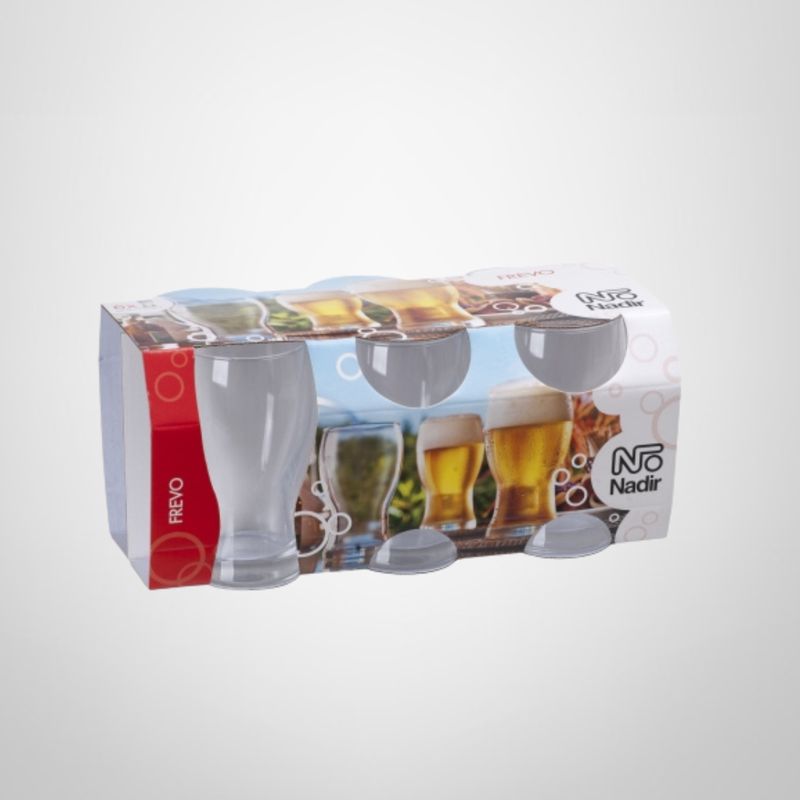 Juego de  Vasos de Vidrio Cerveza 320ml x6 "Frevo" NADIR