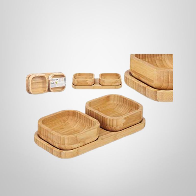 Copetinero 3 Piezas de Bambú KINVARA