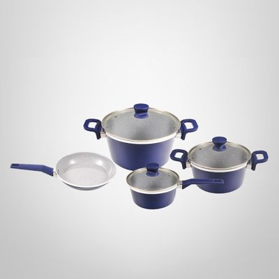 Juego de Ollas de Cerámica 7 Piezas "Mare" Azul CUORI