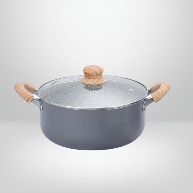 Cacerola Antiadherente de Aluminio con Asas 26 cm HUDSON "Granito"