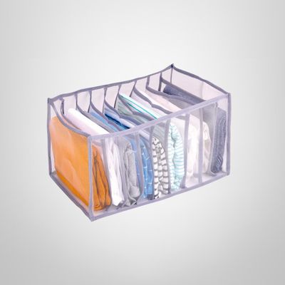 Organizador de Tela Nylon Transparente 9 Divisiones 28x36x20cm