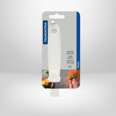 Rallador de Limón de Acero Inoxidable c/Mango Plástico Blanco "Utilita" TRAMONTINA