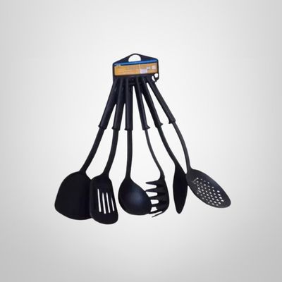 Juego de 6 Utensilios de Menage de Teflon Negro