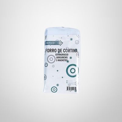 Forro para Cortina de Baño "Extra Strong" PVC 180x180cm Blanco