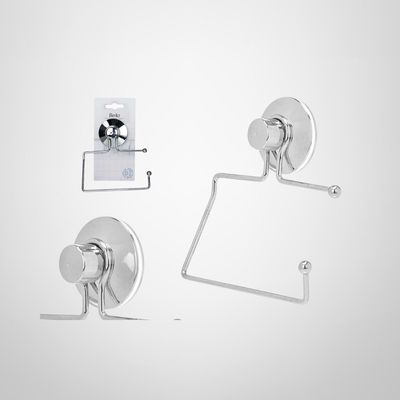 Portarrollo de Papel Higiénico de Acero Inoxidable c/Ventosa 3,5x12x14cm