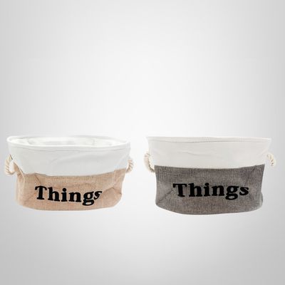 Cesta de Tela c/Asas 35x25x19cm