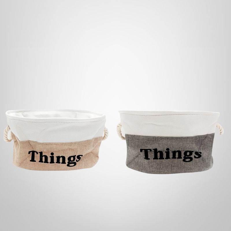 Cesta de Tela c/Asas 35x25x19cm