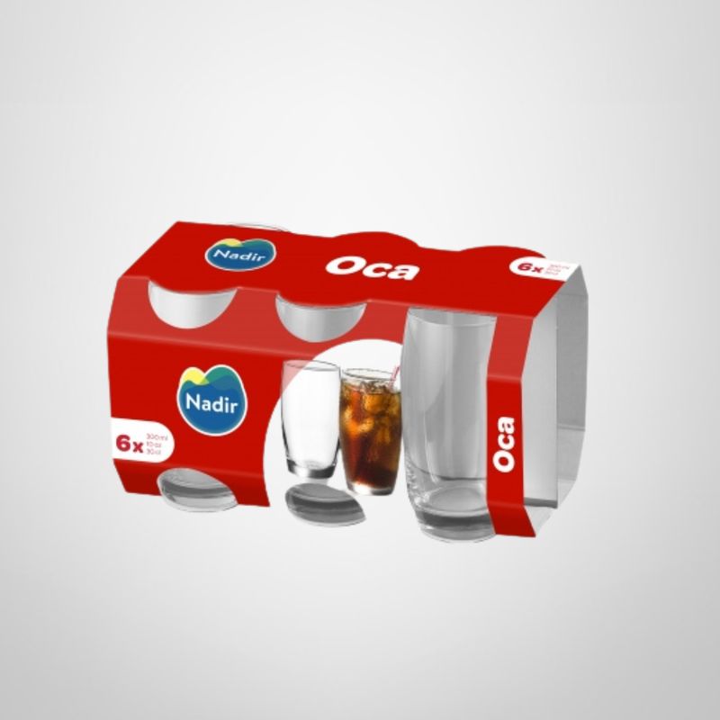 Juego de Vasos de Vidrio 300ml x6 "Oca" NADIR