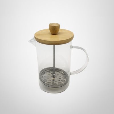 Prensa Francesa de Vidrio c/Tapa de Bambú 800ml