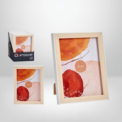 Porta Retratos c/Borde de Madera 15x20cm