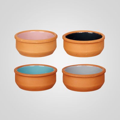 Set x6 cazuelas de barro 8cm