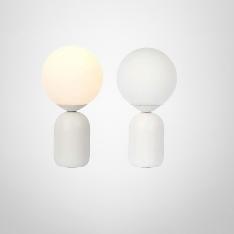 Lampara de Mesa Bola Blanca