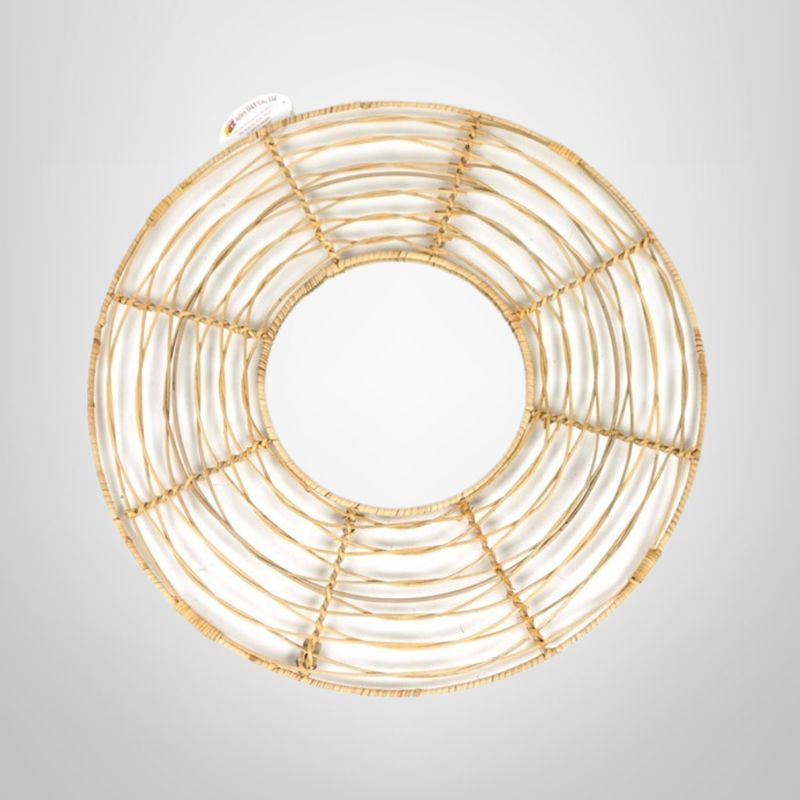 Espejo Redondo Decorativo Rattan 54cm