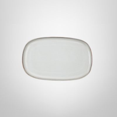 Fuente de Ceramica Rectangular 30x19cm Gris