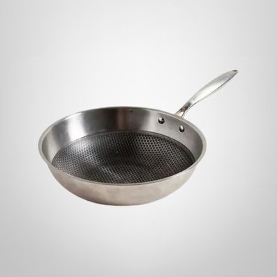 Wok de 30cm de Acero Inoxidable c/Antiadherente  HUDSON