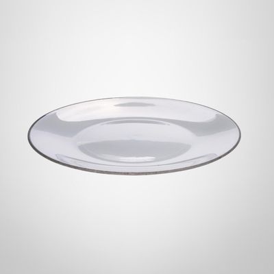 Plato Plástico de Postre Gris PLASUTIL