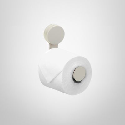 Porta Papel Higénico de Plástico c/Ventosa Adhesivo 3M