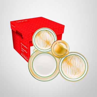 Juego de Vajilla 30 Piezas "Palmeira" Cerámica OXFORD