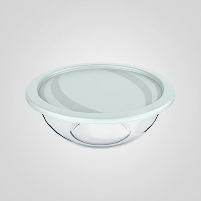 Bowl Ensaladera de Vidrio c/Tapa de Silicona 1,5 Litros MARINEX