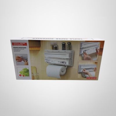 Portarrollo de Pared x3 de Plástico 37x18x7cm