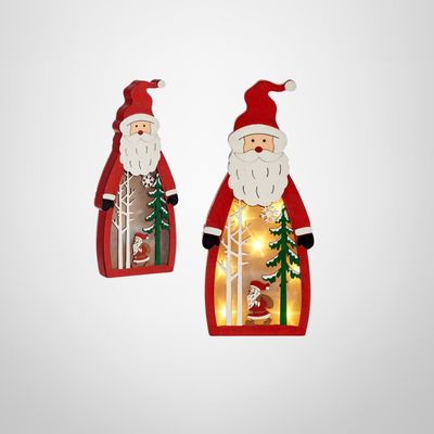 Figura Decorativa de Papá Noel para Mesa c/Luz LED