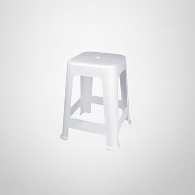 Banqueta Plástica de Polipropileno Blanca MOR