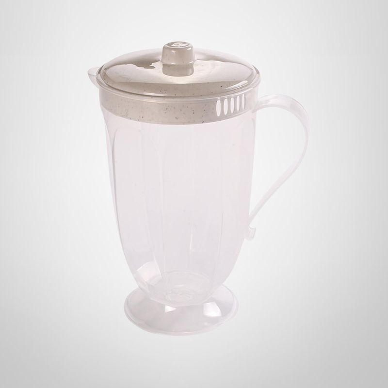 Jarra de Plástico Retro 2 Litros c/Tapa Crema Marmol PLASUTIL