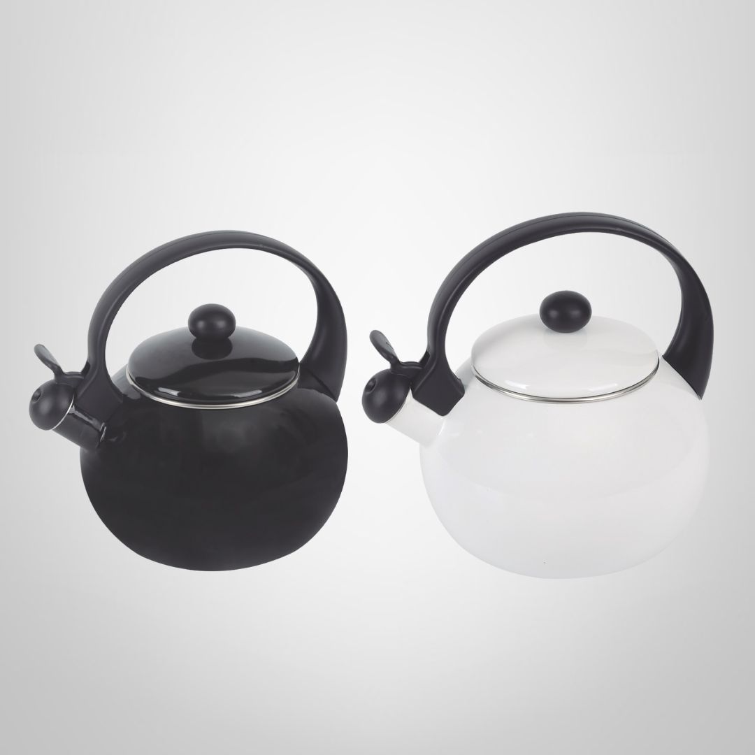 Caldera de Acero Vitrificado Esmaltada con Silbato 2,2 Litros CUORI 2 Colores