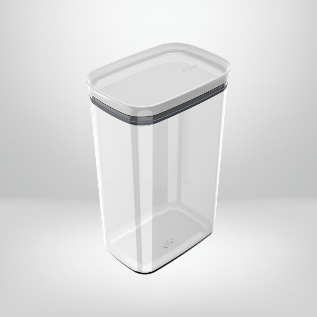 Recipiente Hermético Organizador 2,3 litros OU "Block", Color: Blanco