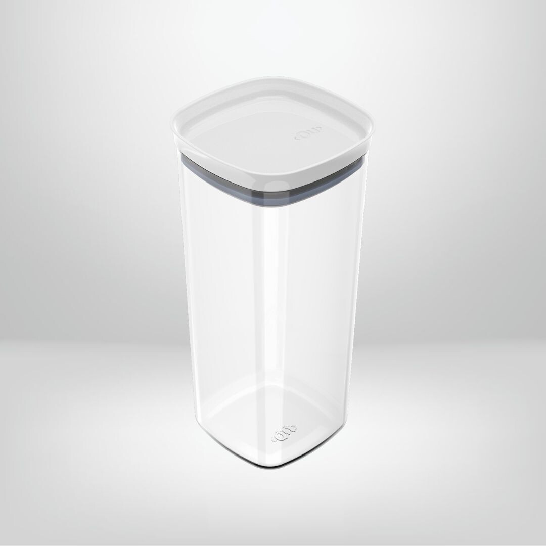 Recipiente Hermético Organizador 1,5 litros OU "Block", Color: Blanco