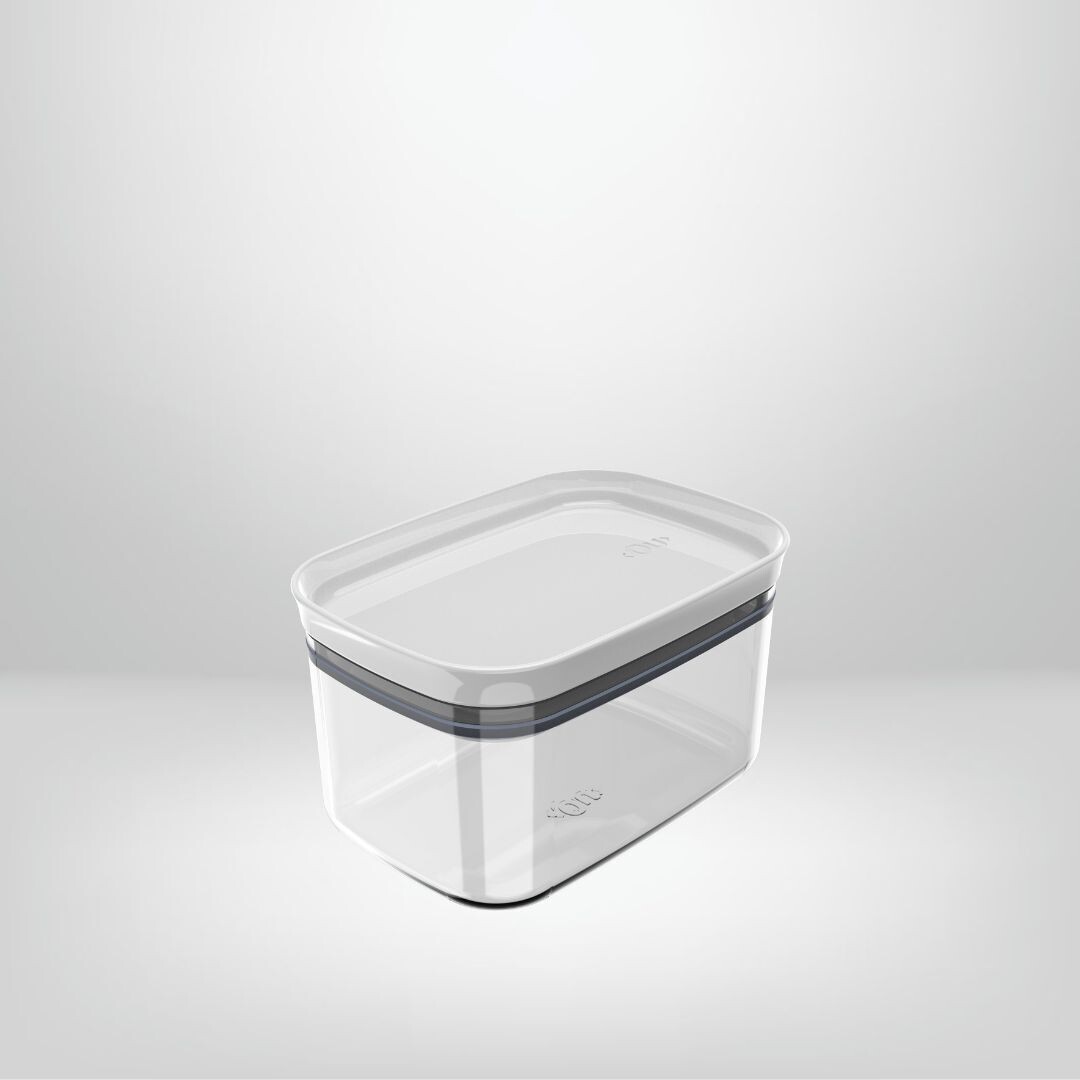 Recipiente Hermético Organizador 650ml OU "Block", Color: Blanco