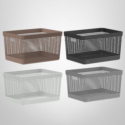 Cesta Organizadora Símil Rattán de 20 Litros "Grid" OU