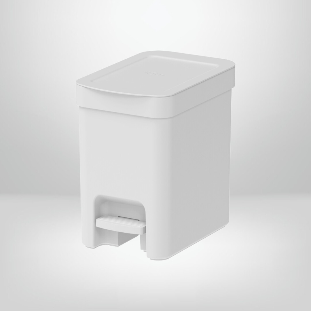 Basurero con Pedal 6 litros OU "Trium", Color: Blanco