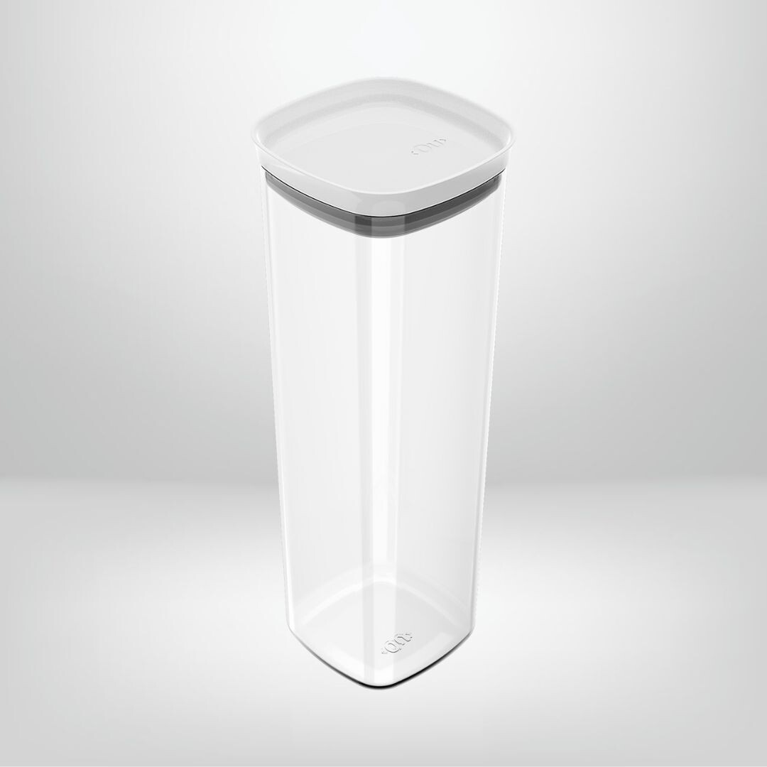 Recipiente Hermético Organizador 2 litros OU "Block", Color: Blanco