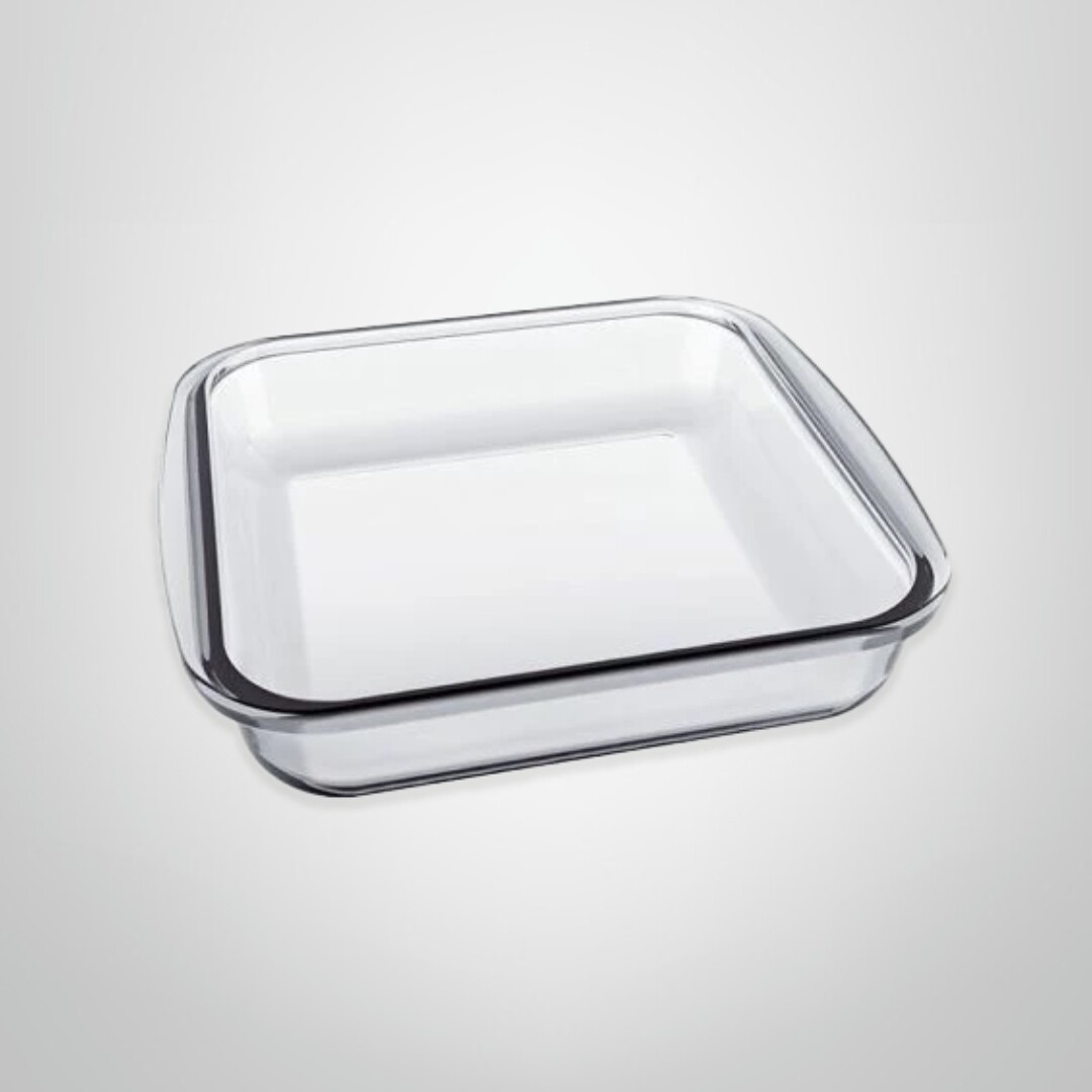 Asadera Cuadrada de Vidrio Templado 1100ml MARINEX "Classica"