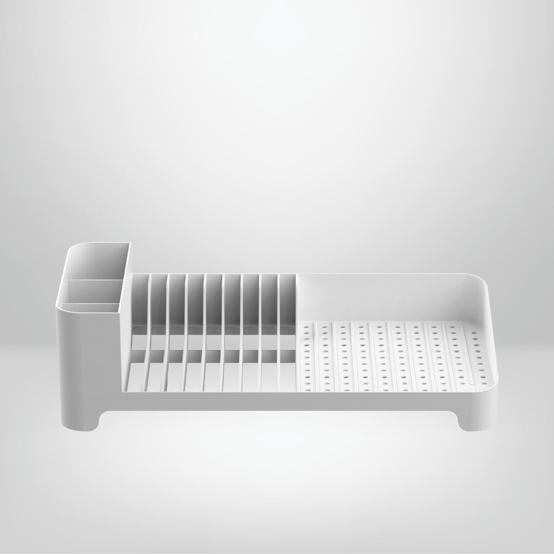 Escurridor de Vajilla Compacto OU "Trium", Color: Blanco