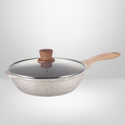 Wok c/Tapa de Cerámica Antiadherente 28cm "Cuccina" CUORI