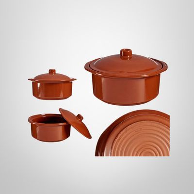 Cocotte de Barro Refractario de 3,5 Litros 27 x 16 cm