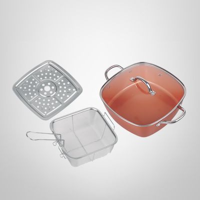 Cacerola Multichef Anti Adherente 28x28cm CUORI