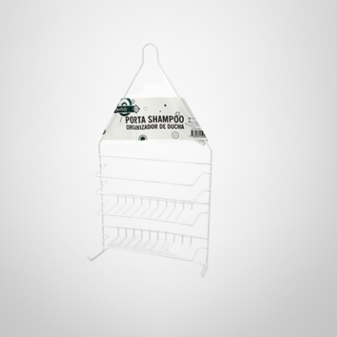 Porta Shampoo Plastificado Blanco  26x10x45cm