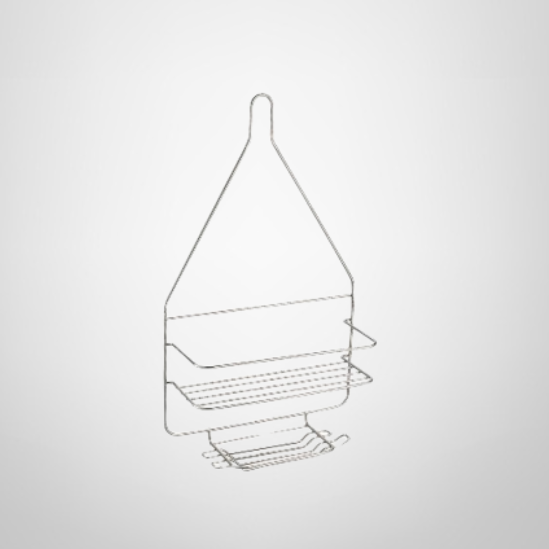 Porta Shampoo Cromado 26x10x45cm