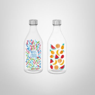 Botella de Vidrio c/Tapa Rosca de Metal 1 Litro