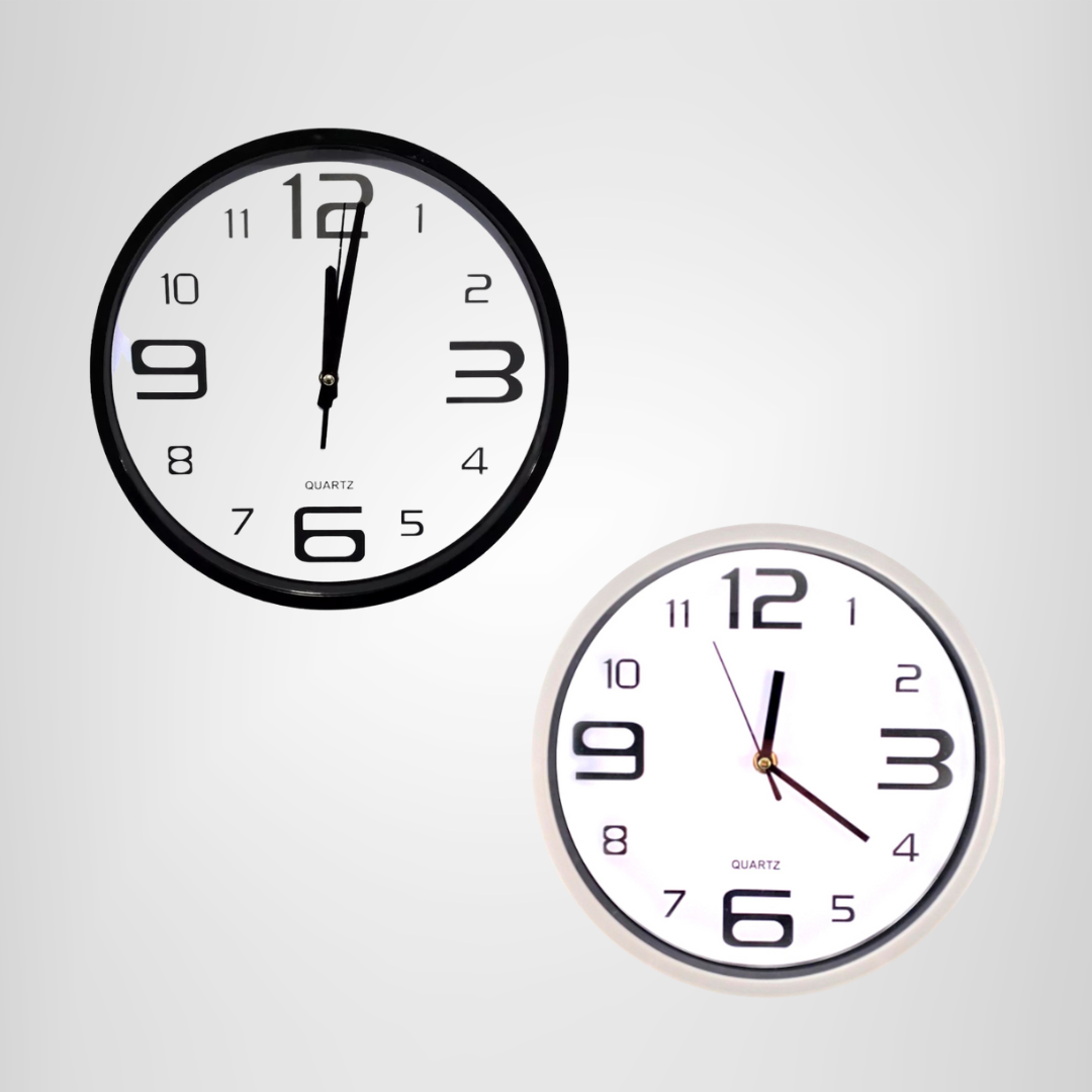 Reloj de Pared c/Borde a Pila 25cm