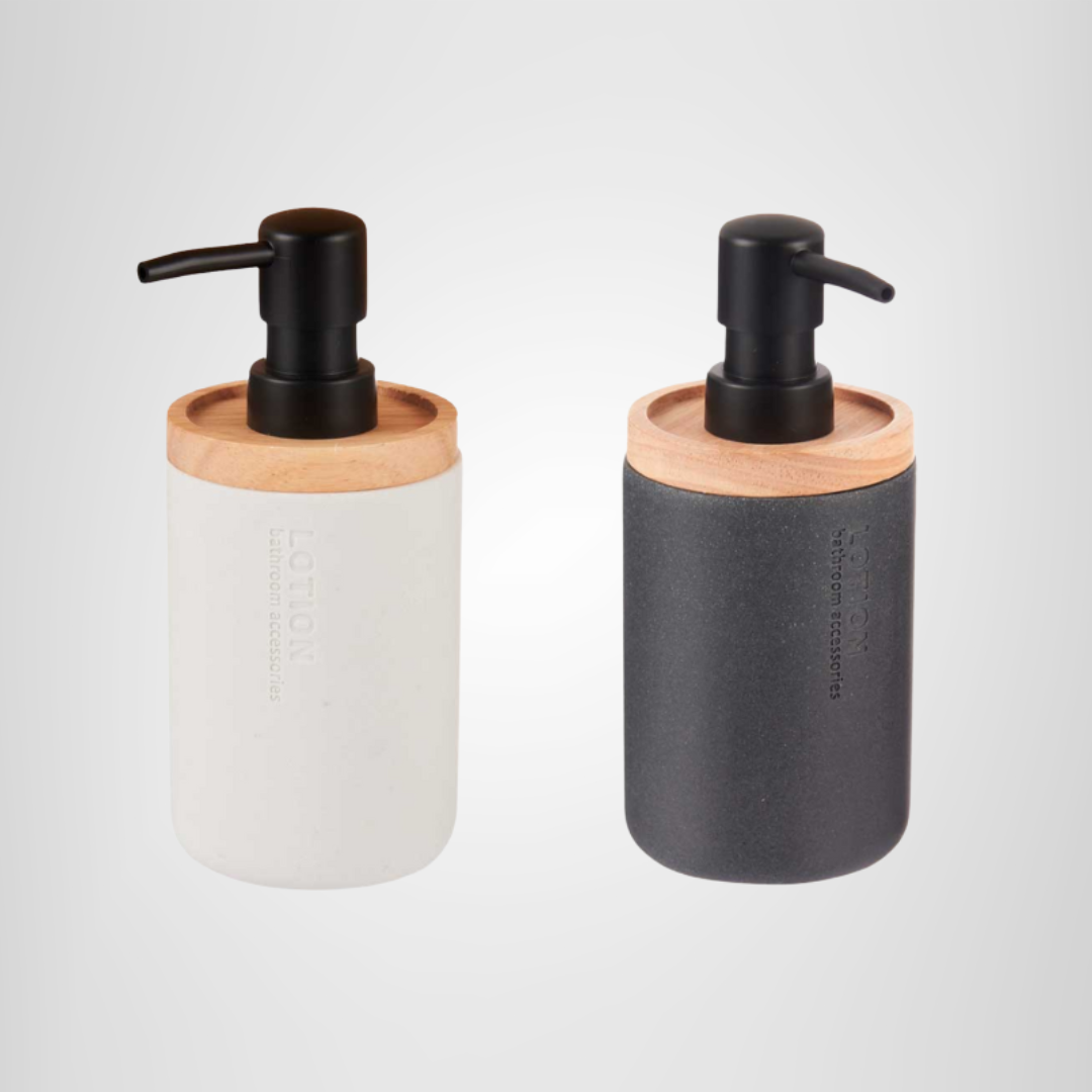 Dispensador de Cerámica c/Madera de Bambú