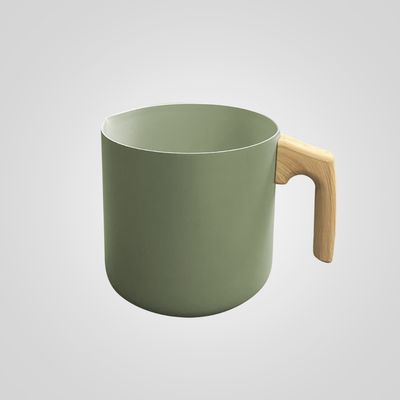 Hervidor Antiadherente de 14cm c/Cabo Símil Bambú  "Olive"   HUDSON