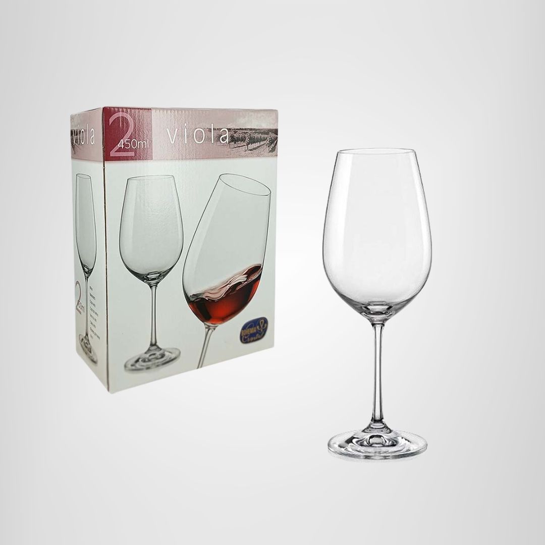 Juego x2 Copas de Cristal de 450ml "Violet" BOHEMIA