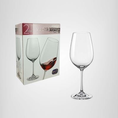 Juego x2 Copas de Cristal de 450ml "Violet" BOHEMIA
