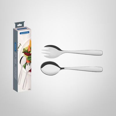 Juego para Servir Ensaladas de Acero Inoxidable 2 Piezas "Essentials" TRAMONTINA
