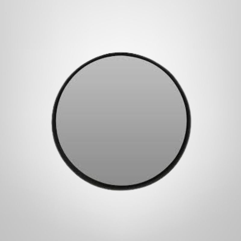 Espejo Redondo 60cm c/Marco de Plástico en 2 Colores